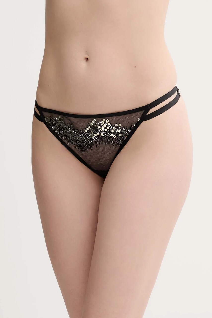 Chantelle chiloți brazilieni culoarea negru, C01KG0