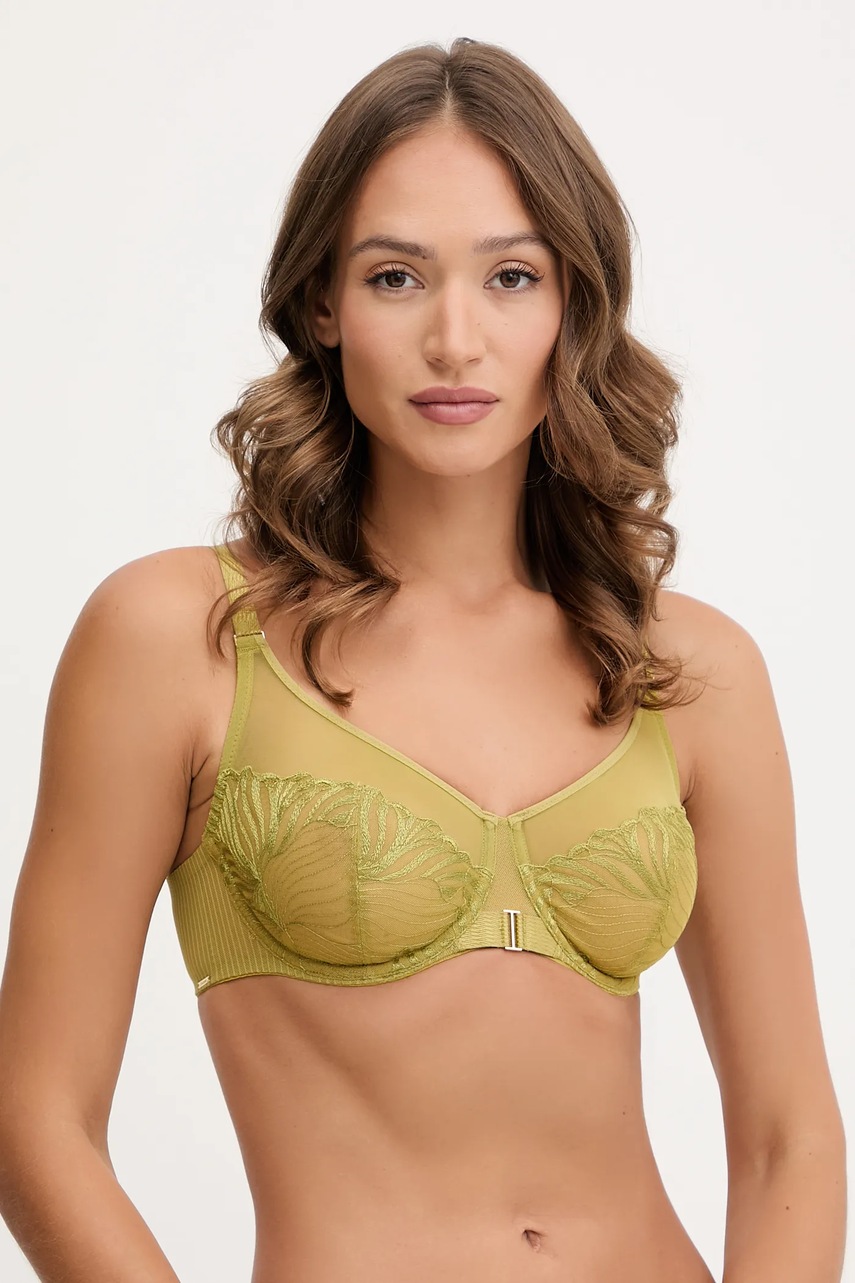 Chantelle sutien culoarea negru, transparent, cu imprimeu, C15YMU