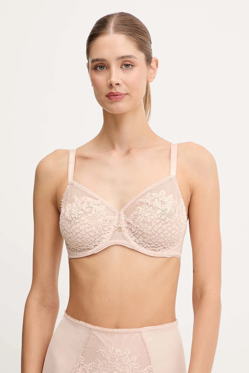 Chantelle sutien culoarea negru, dantela, cu imprimeu, C16IMV