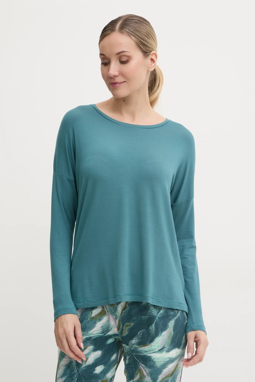 Chantelle longsleeve lounge culoarea verde, FN7690