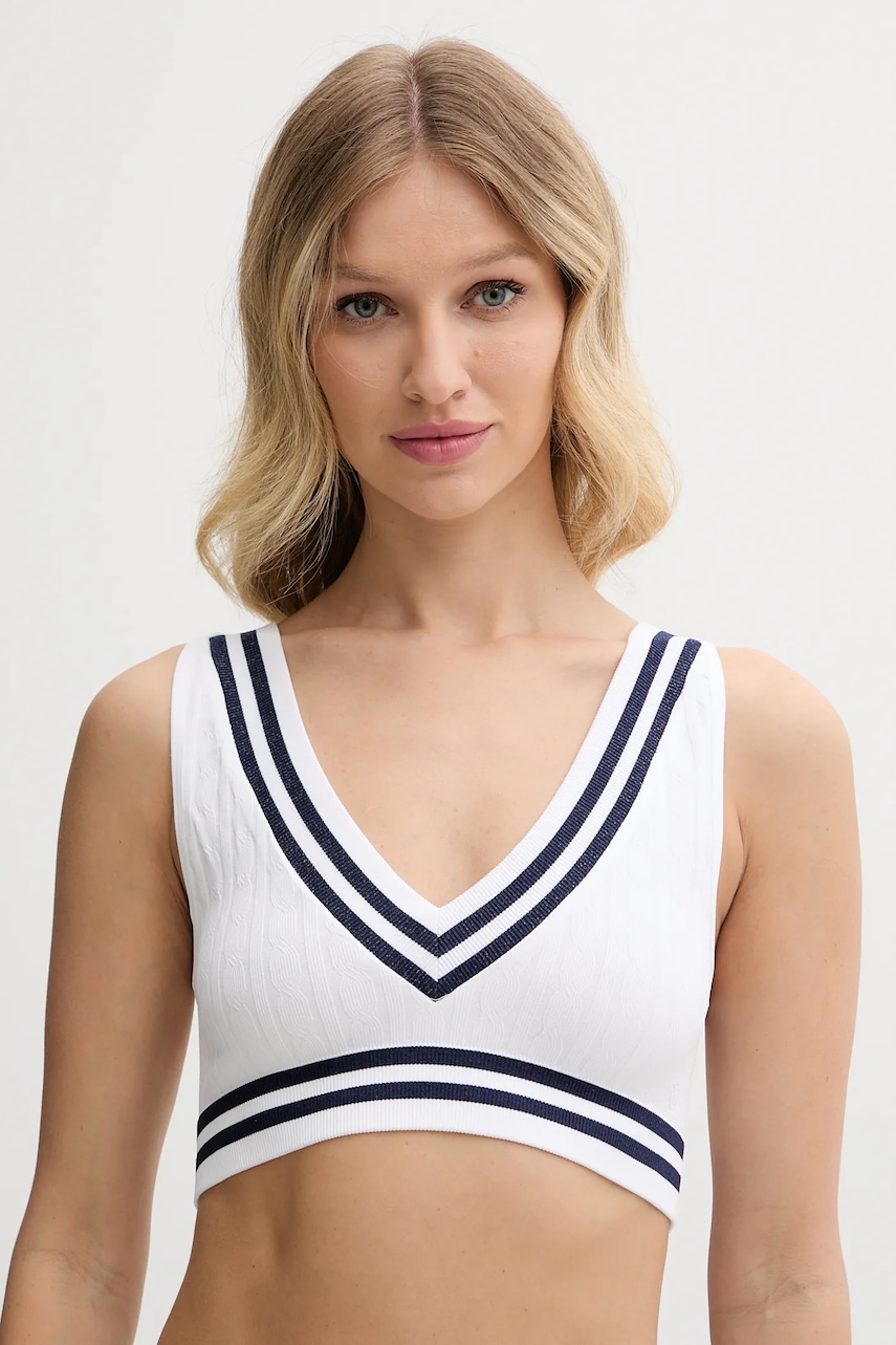 

Сутиен Lauren Ralph Lauren в бяло с изчистен дизайн 4L0189, Бял