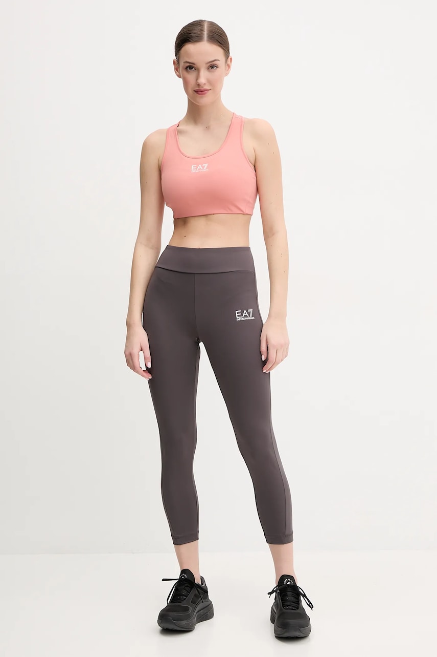 Спортивный бюстгальтер EA7 Emporio Armani цвет оранжевый однотонный AF12625.7W000231 Спортивный бюстгальтер EA7 Emporio Armani цвет оранжевый однотонный AF12625.7W000231