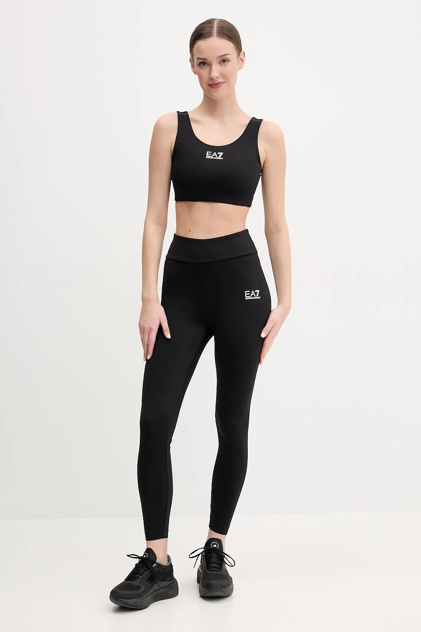 Спортивный бюстгальтер EA7 Emporio Armani цвет чёрный однотонный AF12625.7W000230 Спортивный бюстгальтер EA7 Emporio Armani цвет чёрный однотонный AF12625.7W000230