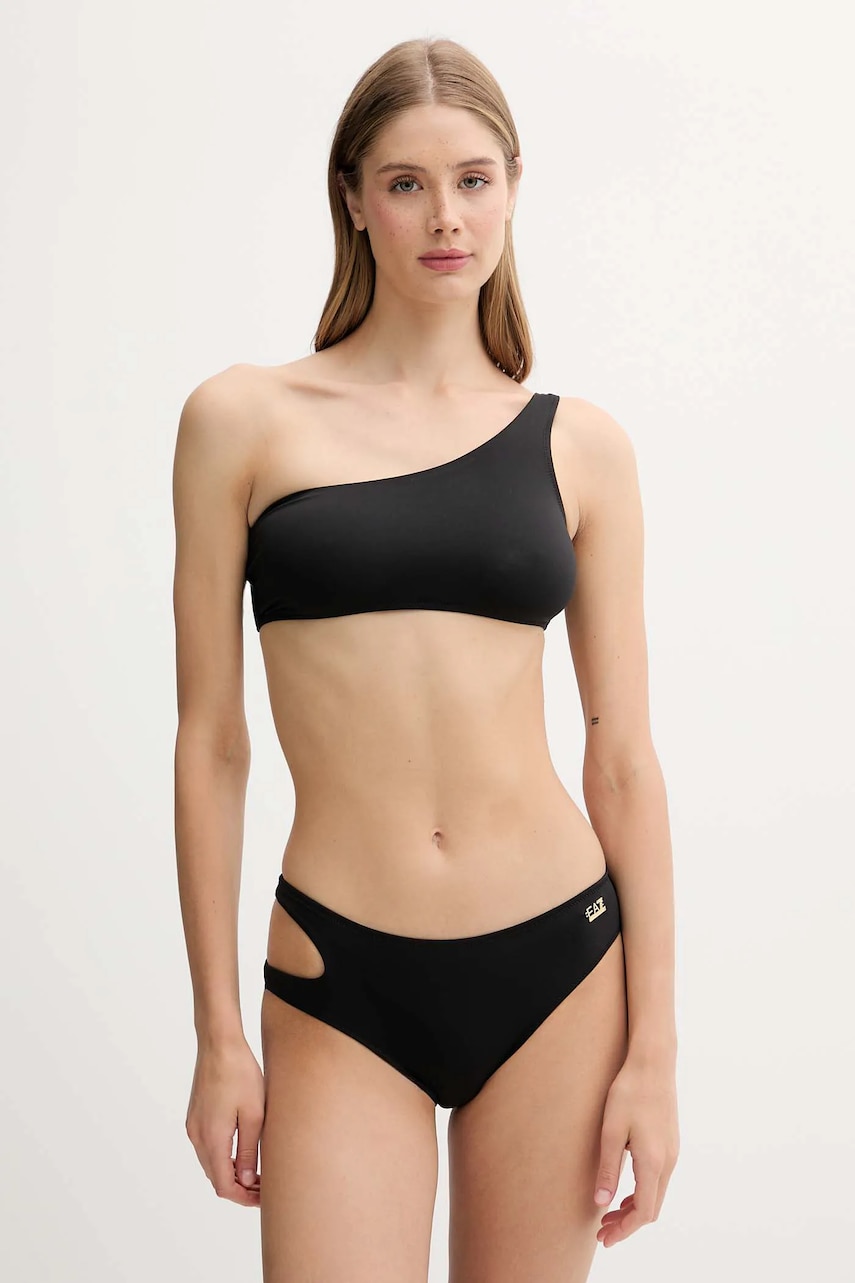 EA7 Emporio Armani costum de baie din doua piese culoarea negru, cupa moale, AF12215.7W000299