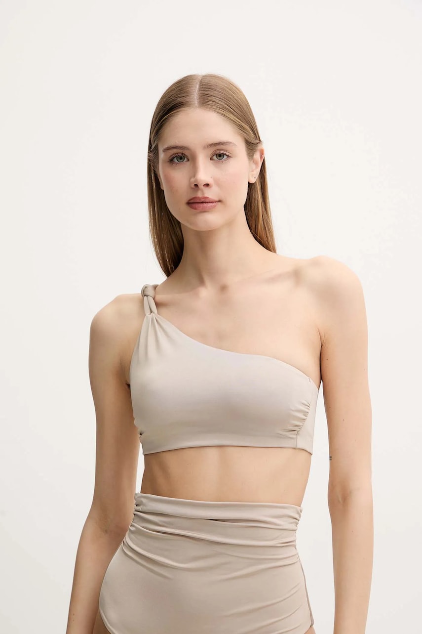 Max Mara Beachwear sutien de baie culoarea bej, cupa usor rigidizata, 2516821019600