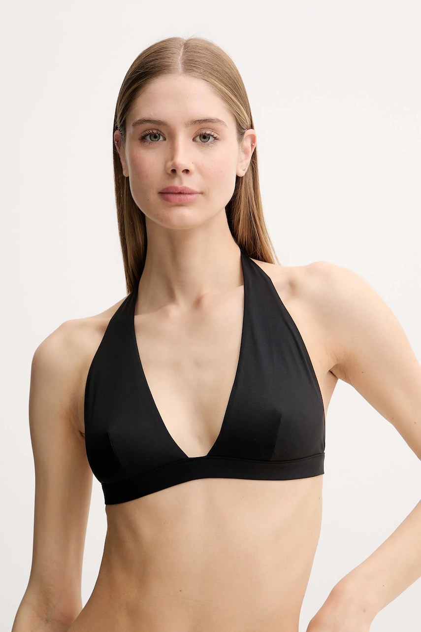 Max Mara Beachwear sutien de baie culoarea negru, cupa moale, 2516821089600