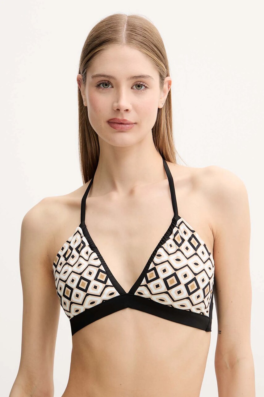 Max Mara Beachwear sutien de baie cu doua fete culoarea bej, cupa moale, 2516821349600