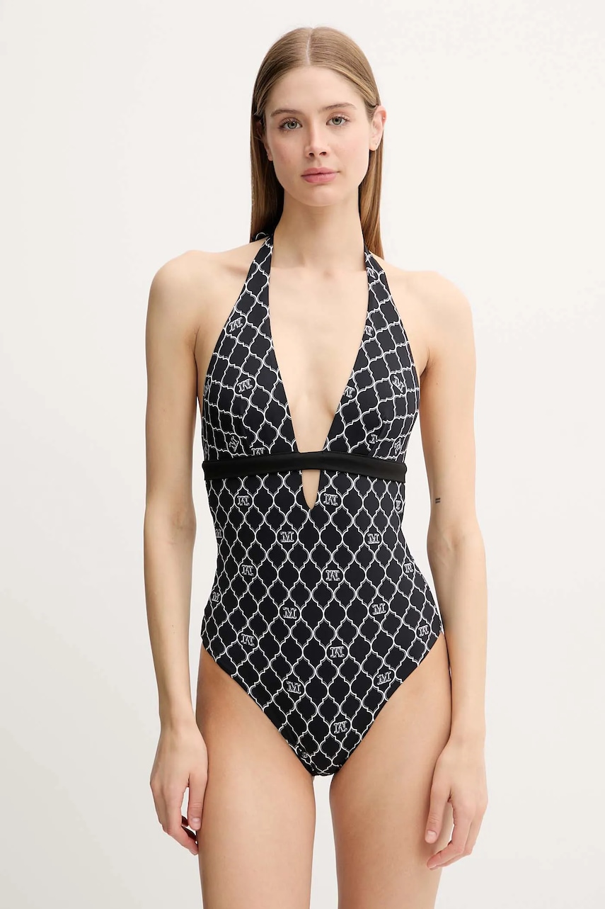 Max Mara Beachwear costum de baie reversibil dintr-o bucată culoarea negru, cupa moale, 2516831189600