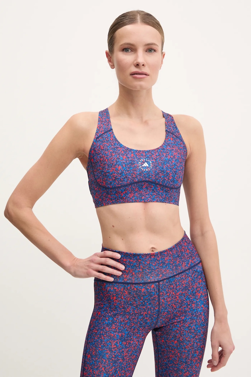 adidas by Stella McCartney sutien sport TruePurpose culoarea albastru marin, modelator, JI5242