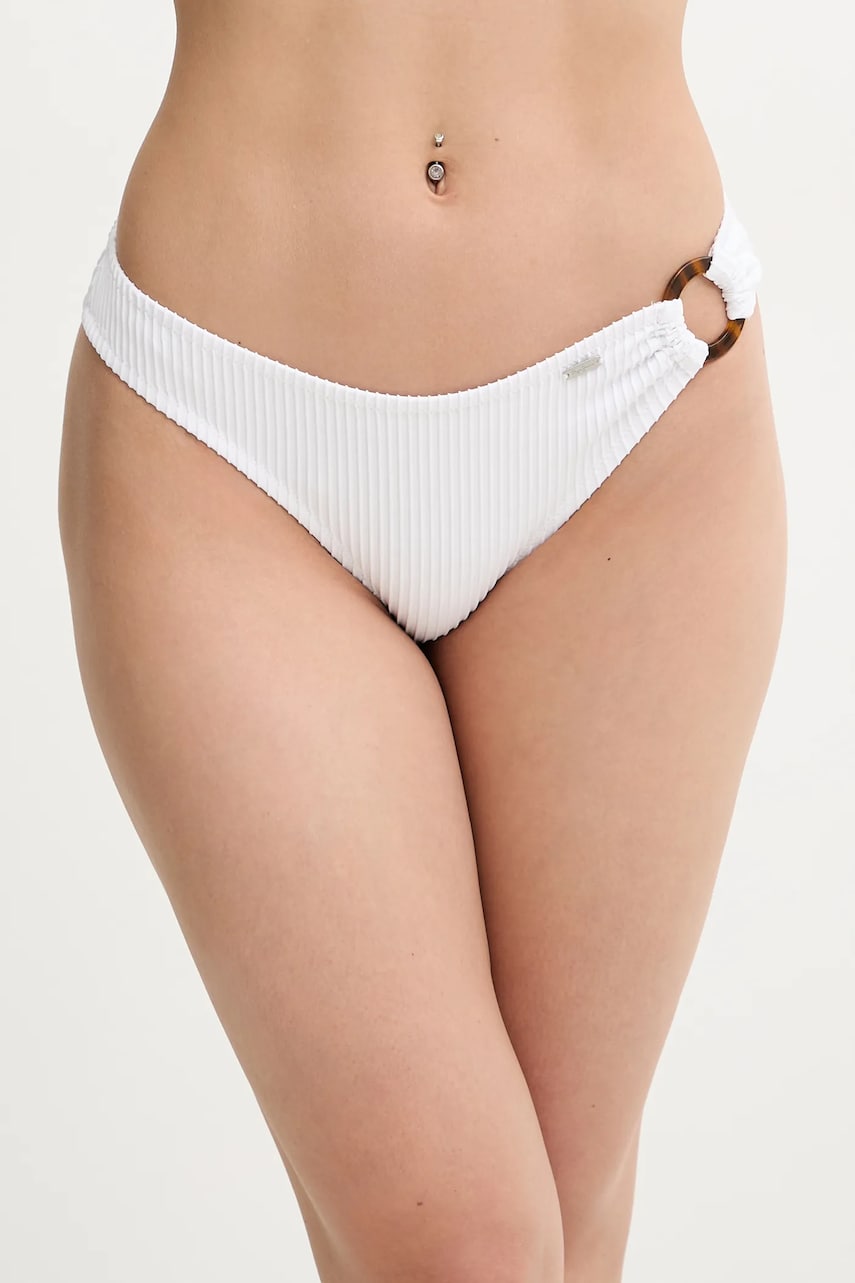 Pepe Jeans chiloti de baie TEXTURED ASY BIKINI culoarea alb, PLB10531 Pepe Jeans chiloti de baie TEXTURED ASY BIKINI culoarea alb, PLB10531