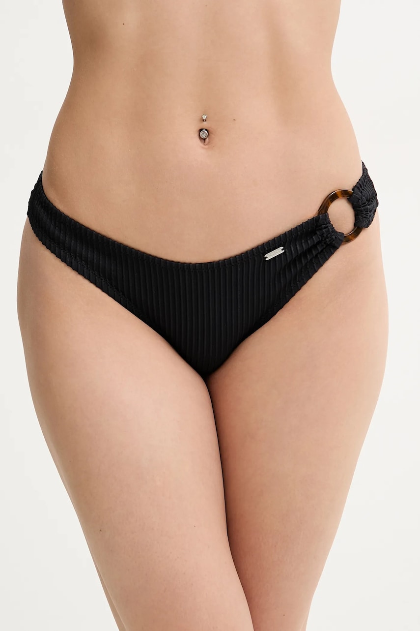 Pepe Jeans chiloti de baie TEXTURED ASY BIKINI culoarea negru, PLB10531 Pepe Jeans chiloti de baie TEXTURED ASY BIKINI culoarea negru, PLB10531