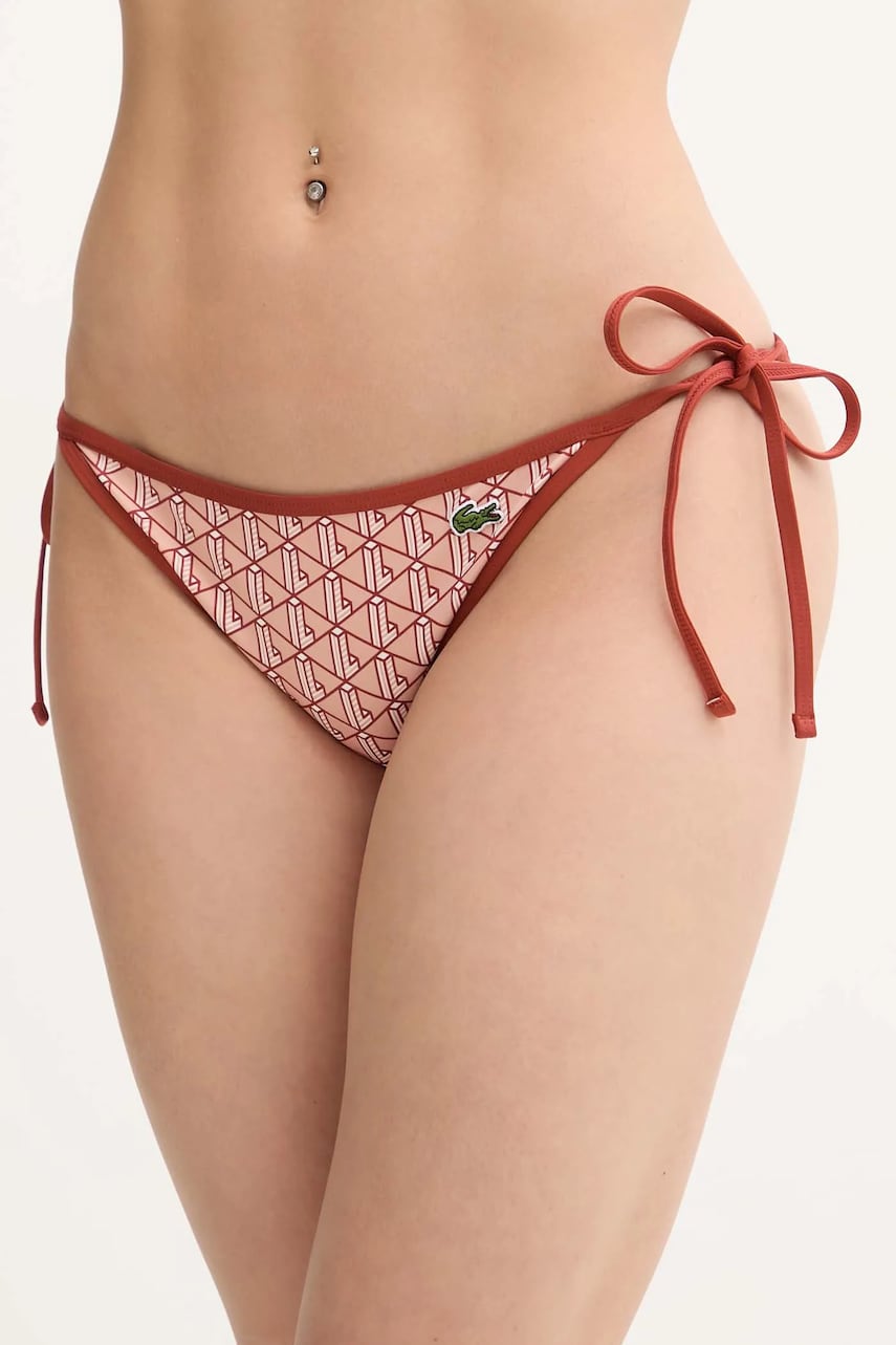 Levně Plavkové kalhotky Lacoste oranžová barva, MF9623
