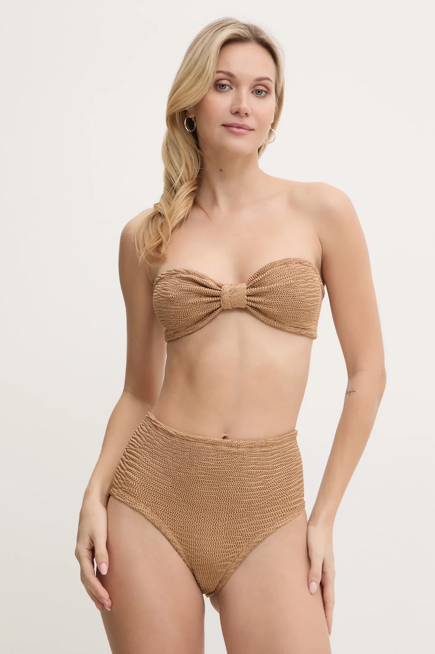 PARAMIDONNA costum de baie din două piese culoarea maro, cupa moale, SS25BECM PARAMIDONNA costum de baie din două piese culoarea maro, cupa moale, SS25BECM