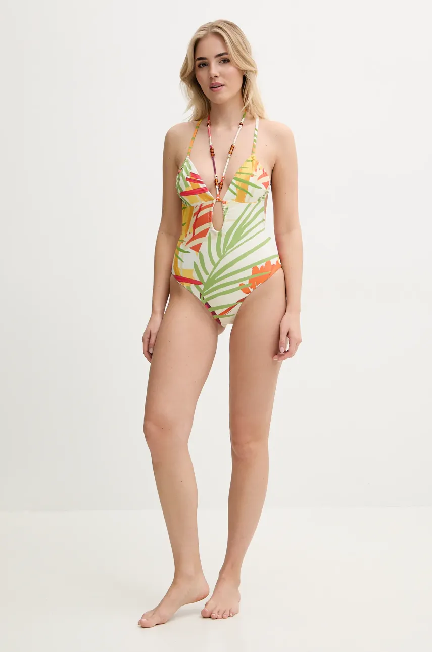 Слитный купальник Desigual BELICE TROPI ONE P. цвет бежевый слегка упрочнённая чашечка 25SWMK07 Слитный купальник Desigual BELICE TROPI ONE P. цвет бежевый слегка упрочнённая чашечка 25SWMK07