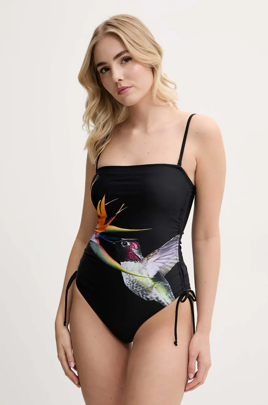 Desigual costum de baie dintr-o bucată COLIBRÍ ONE P. culoarea negru, cupa usor rigidizata, 25SWMK10