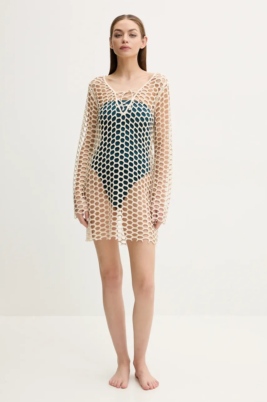 Пляжное платье Desigual FLOW DRESS цвет бежевый 25SWMK22 Пляжное платье Desigual FLOW DRESS цвет бежевый 25SWMK22