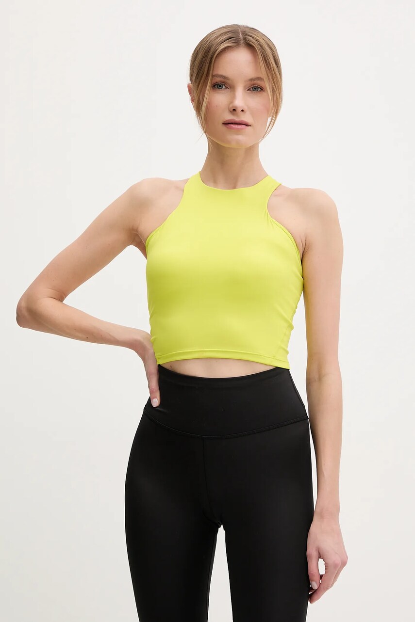 The North Face sutien sport Refina culoarea verde, uni, NF0A896AJE31