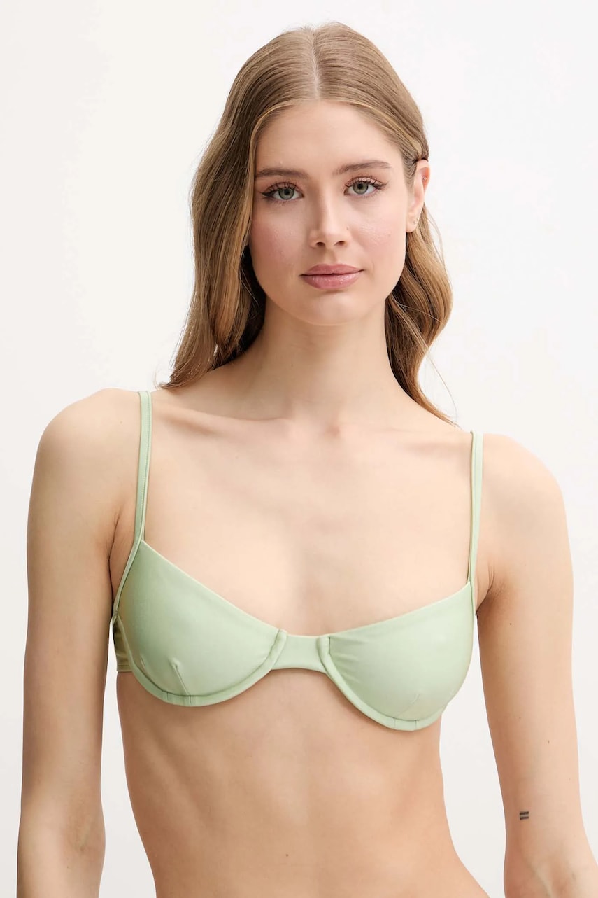 Filippa K sutien de baie culoarea verde, cupa moale, 31185 Filippa K sutien de baie culoarea verde, cupa moale, 31185