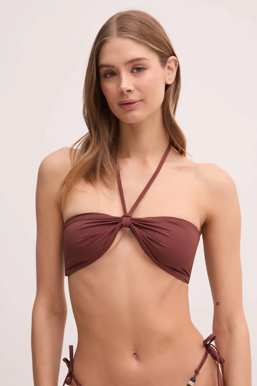 Bond Eye costum de baie culoarea maro, cupa moale, BARE652R