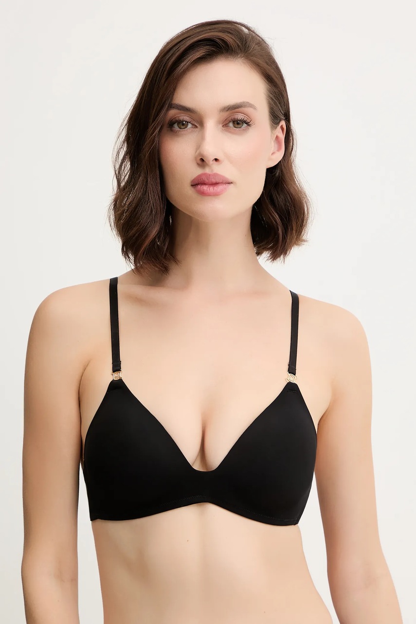 United Colors of Benetton sutien culoarea negru, uni, 3LEG1R01T