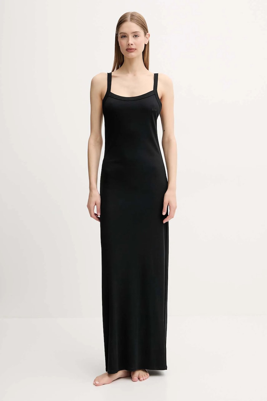 BOSS rochie culoarea negru, maxi, mulata, 50535716 BOSS rochie culoarea negru, maxi, mulata, 50535716