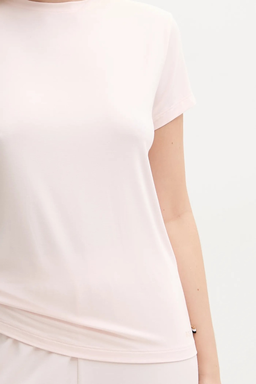 Μπλουζάκι lounge BOSS χρώμα: ροζ, 50543334 φωτογραφία