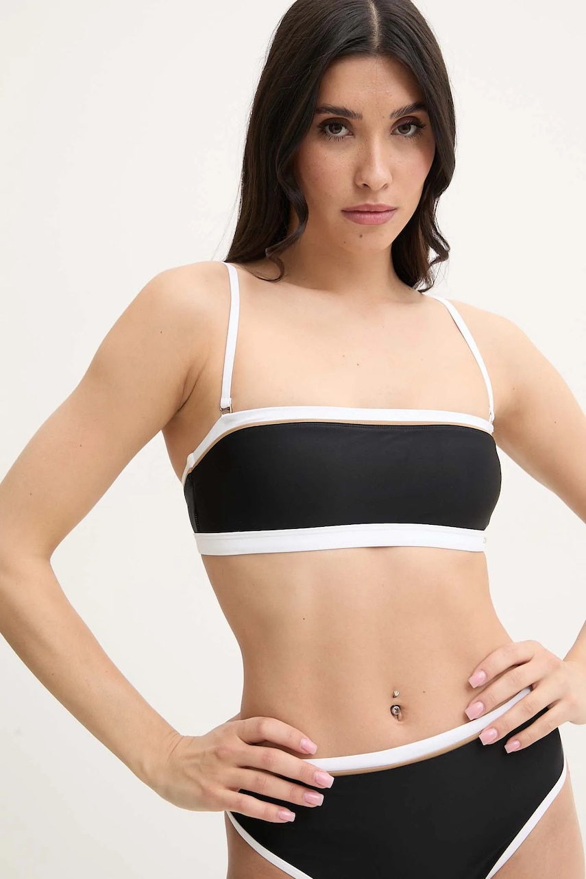 BOSS sutien de baie culoarea negru, cupa usor rigidizata, 50540497 BOSS sutien de baie culoarea negru, cupa usor rigidizata, 50540497