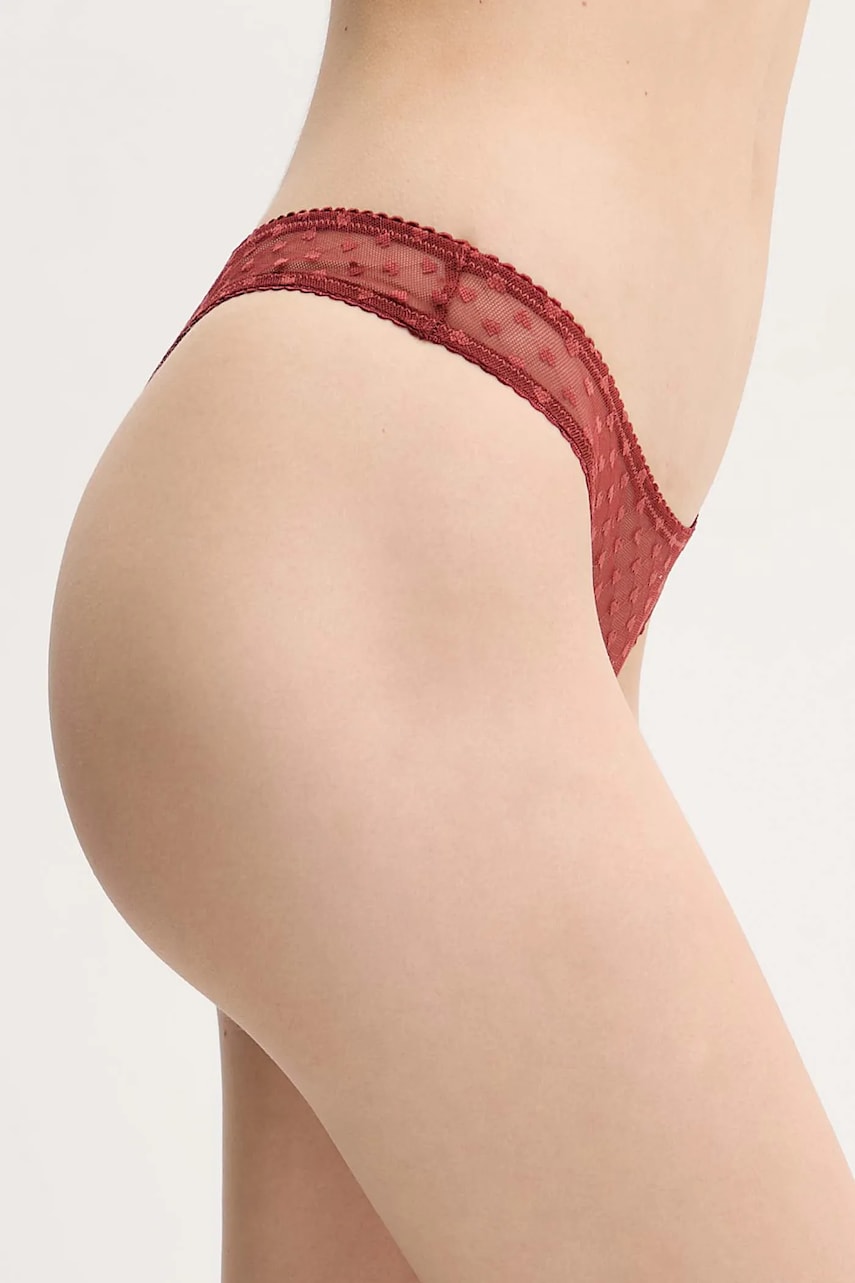 Стринги Samsoe Samsoe SAVIOLET цвет бордовый F25100173 Стринги Samsoe Samsoe SAVIOLET цвет бордовый F25100173