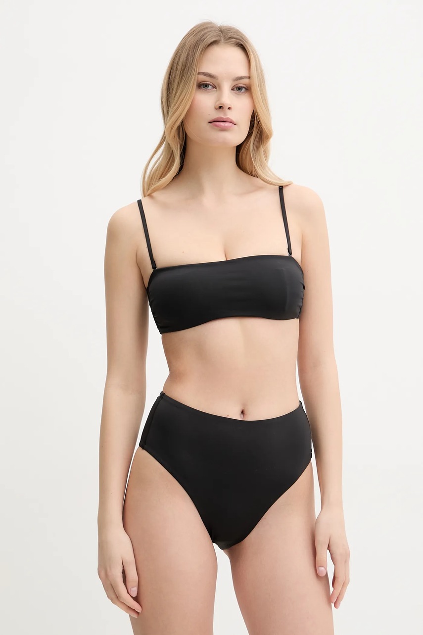 

Горнище на бански Calvin Klein в черно с леко подплатени чашки KW0KW02845, Черен