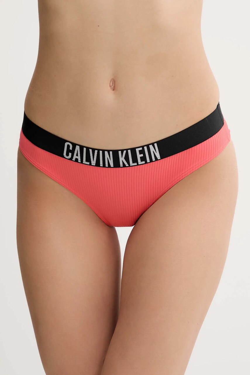 Levně Plavkové kalhotky Calvin Klein růžová barva, KW0KW02752