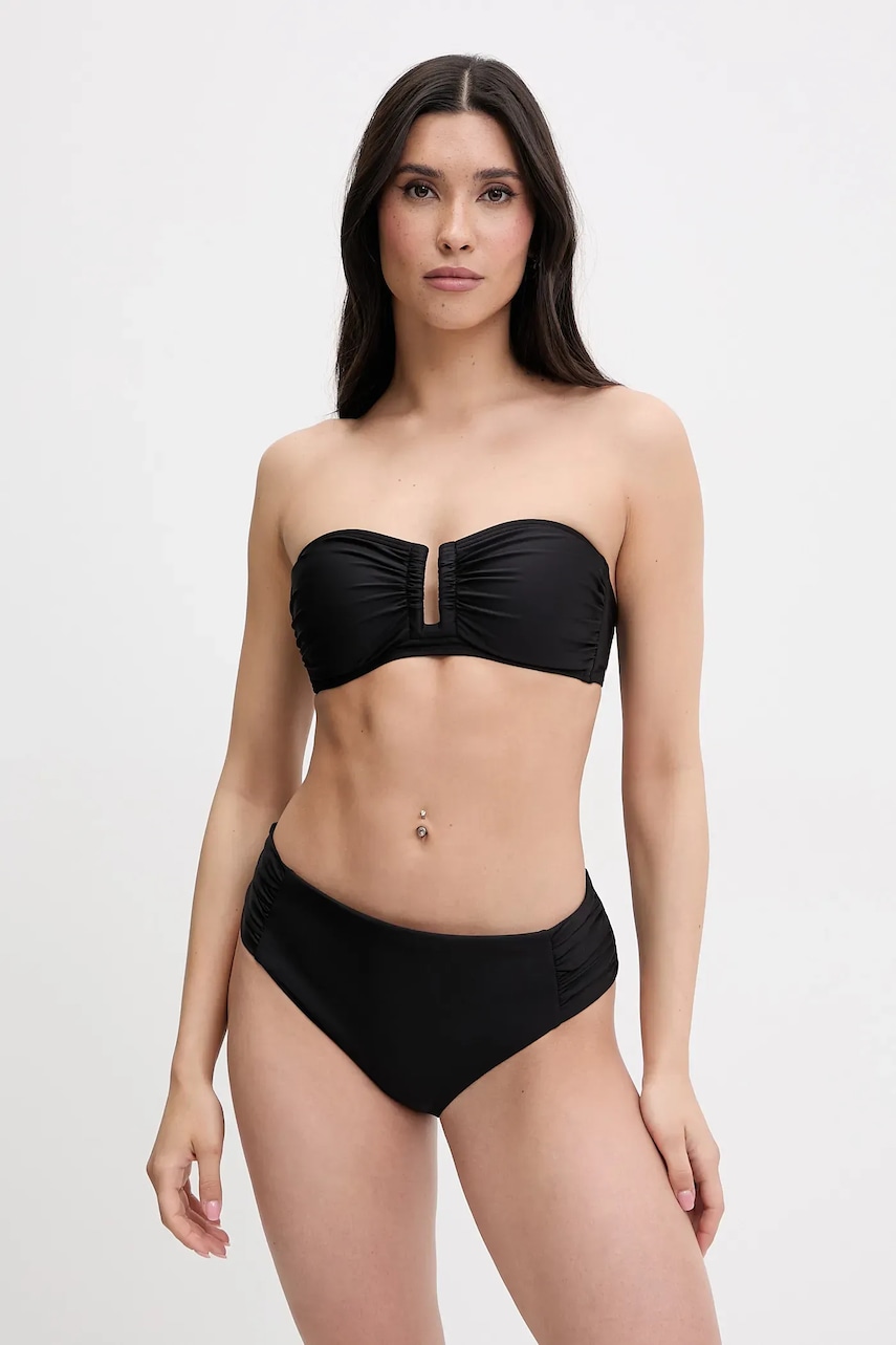 Dkny costum de baie din două piese culoarea negru, cupa usor rigidizata, DIESS106