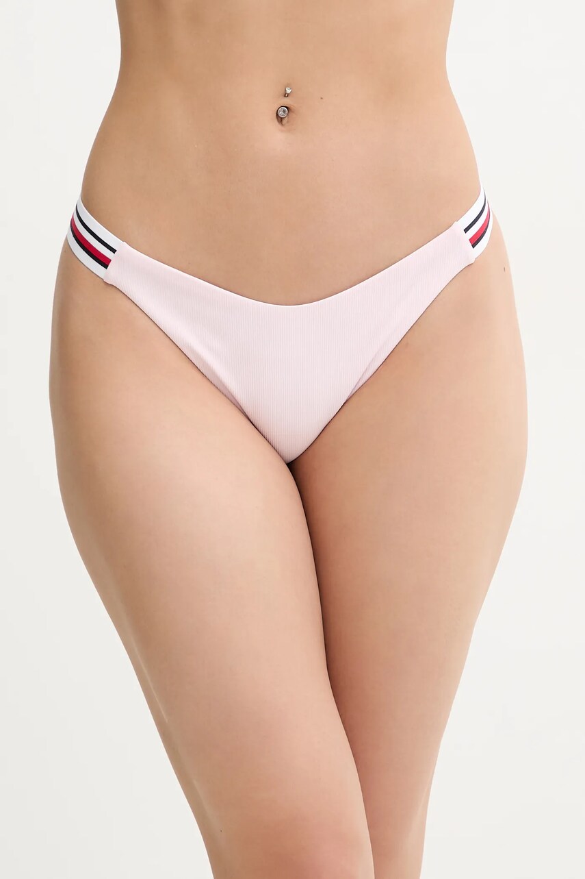 Levně Plavkové kalhotky Tommy Hilfiger růžová barva, UW0UW05828