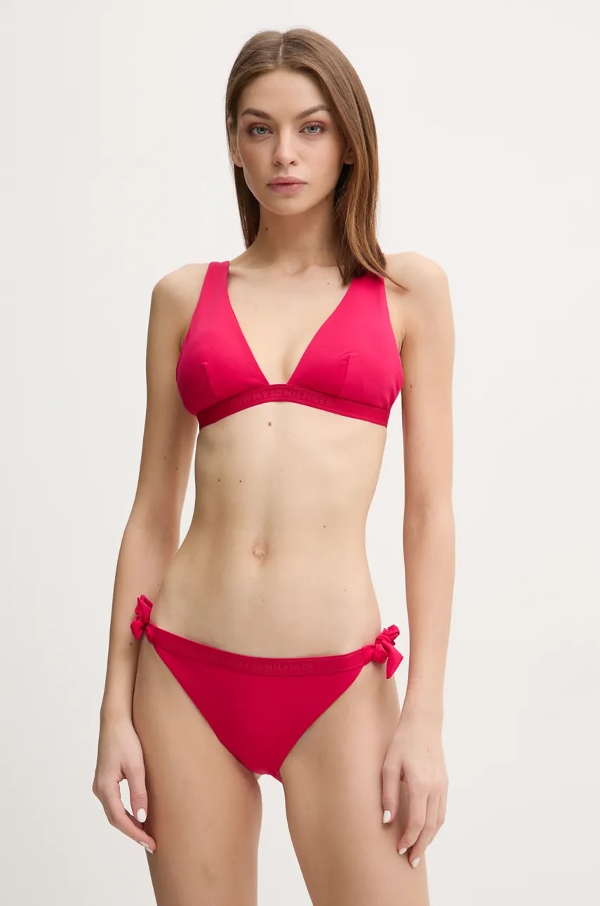Купальный бюстгальтер Tommy Hilfiger цвет розовый слегка упрочнённая чашечка UW0UW05802 Купальный бюстгальтер Tommy Hilfiger цвет розовый слегка упрочнённая чашечка UW0UW05802