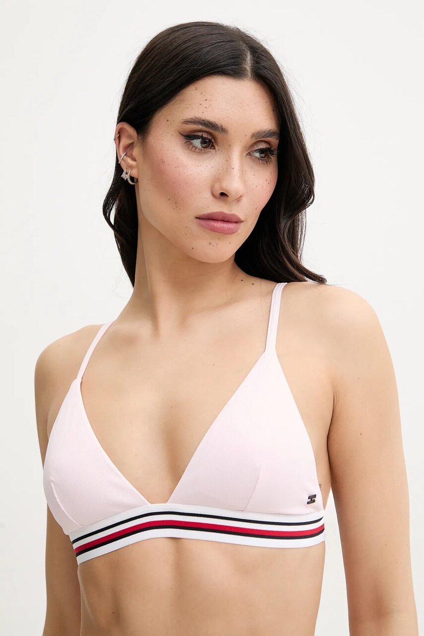 Купальный бюстгальтер Tommy Hilfiger цвет розовый слегка упрочнённая чашечка UW0UW05805 Купальный бюстгальтер Tommy Hilfiger цвет розовый слегка упрочнённая чашечка UW0UW05805