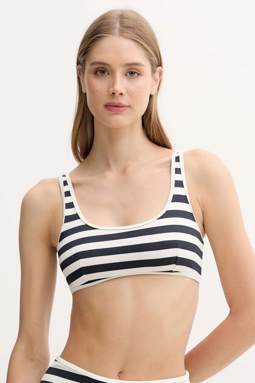 Levně Plavková podprsenka Tommy Hilfiger tmavomodrá barva, měkký košík, UW0UW05807