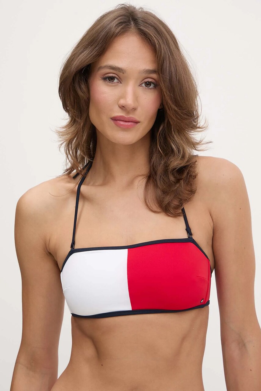 Levně Plavková podprsenka Tommy Hilfiger tmavomodrá barva, měkký košík, UW0UW05816