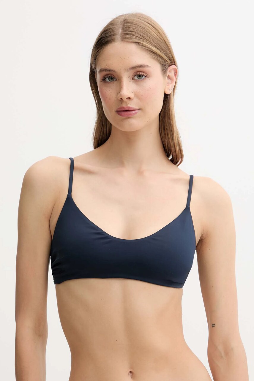 Levně Plavková podprsenka Tommy Hilfiger tmavomodrá barva, měkký košík, UW0UW05823