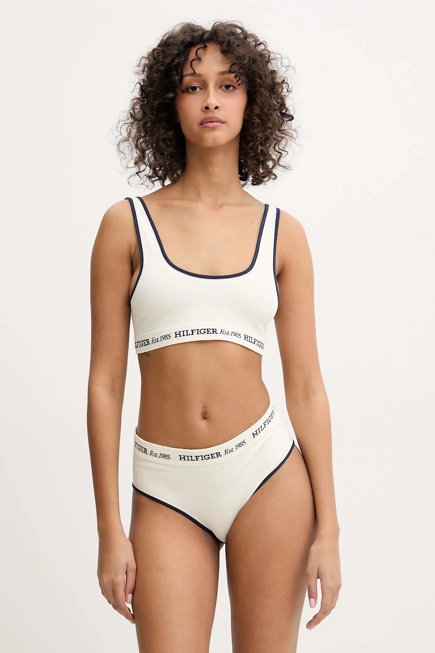 Бюстгальтер Tommy Hilfiger цвет бежевый узорный UW0UW05727 Бюстгальтер Tommy Hilfiger цвет бежевый узорный UW0UW05727