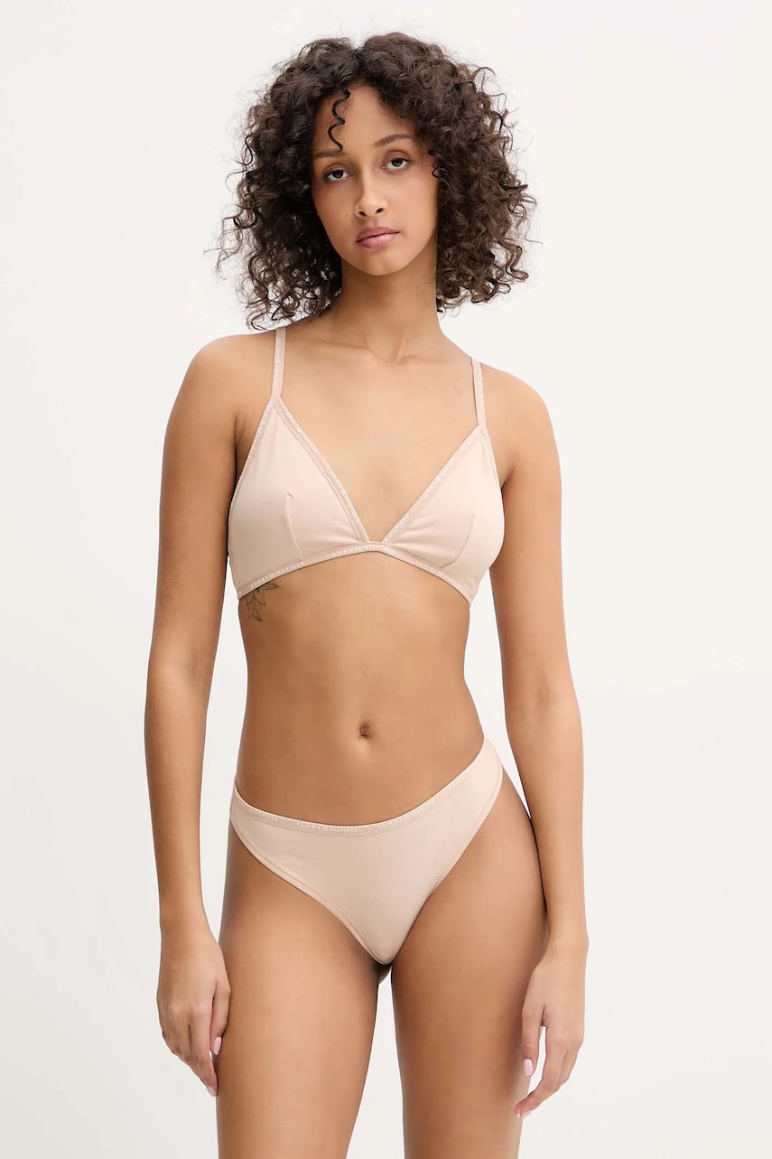 Бюстгальтер Tommy Hilfiger цвет бежевый однотонный UW0UW05739 Бюстгальтер Tommy Hilfiger цвет бежевый однотонный UW0UW05739