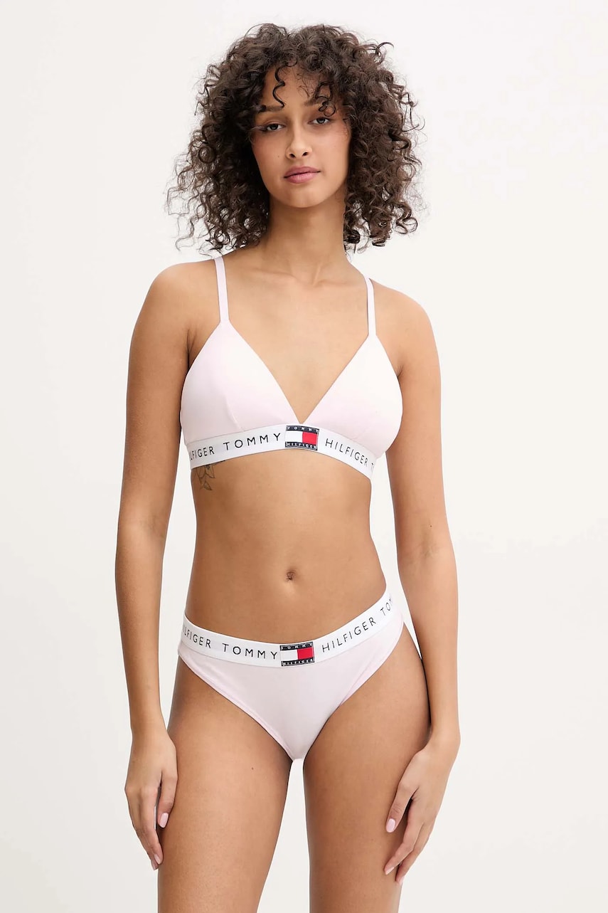 Бюстгальтер Tommy Hilfiger цвет розовый однотонный UW0UW06040 Бюстгальтер Tommy Hilfiger цвет розовый однотонный UW0UW06040