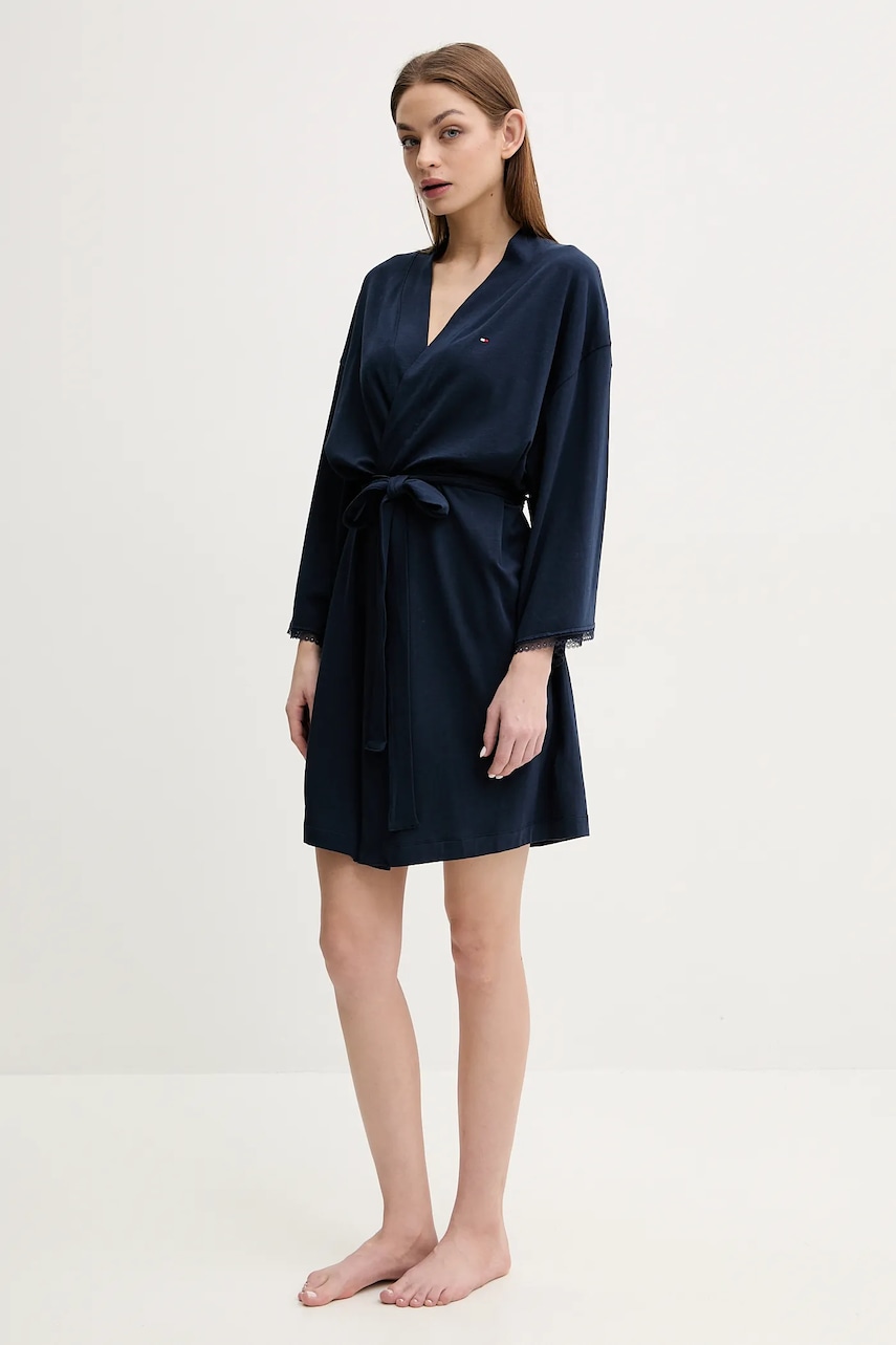 Халат Tommy Hilfiger цвет синий UW0UW05781 Халат Tommy Hilfiger цвет синий UW0UW05781