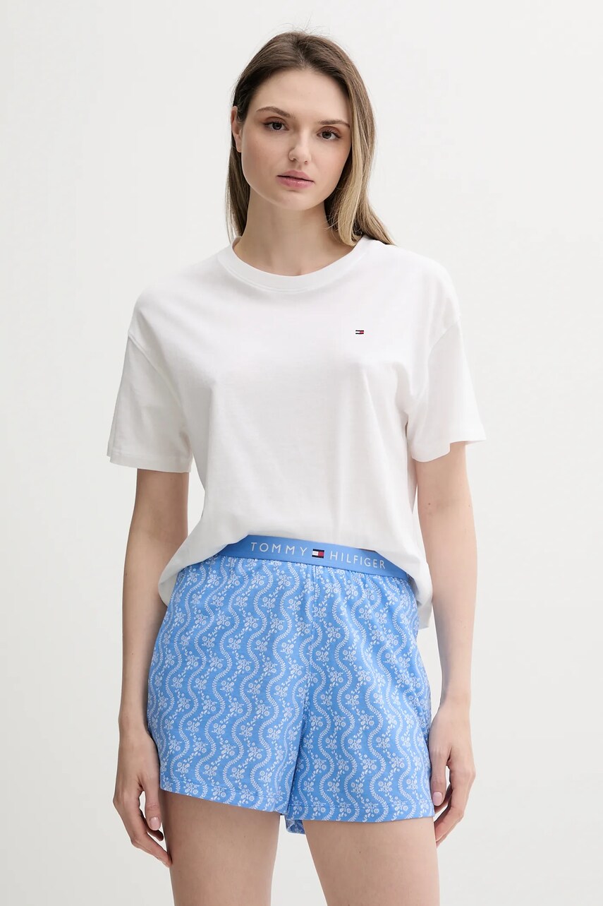 Levně Pyžamo Tommy Hilfiger modrá barva, UW0UW05760