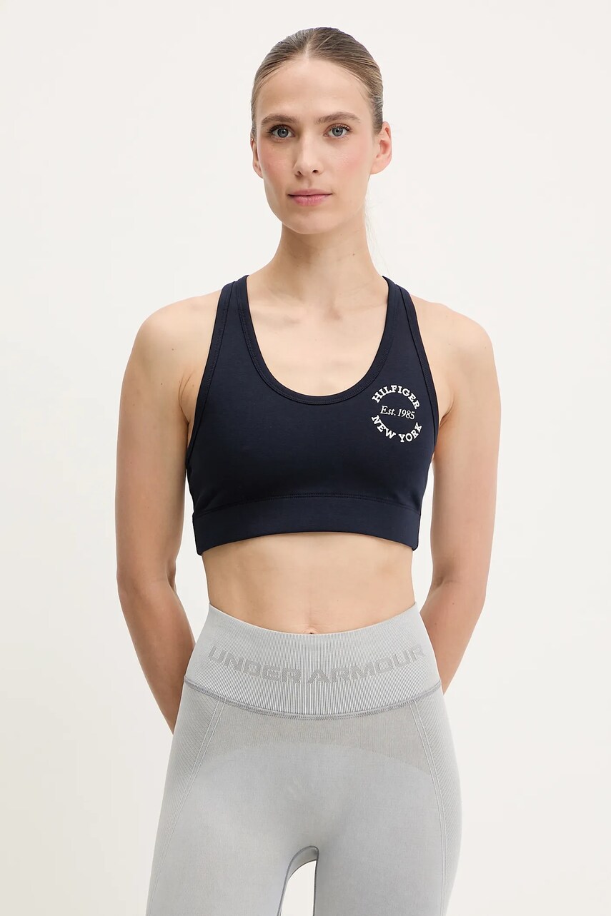 Levně Top Tommy Hilfiger dámský, tmavomodrá barva, UW0UW05891
