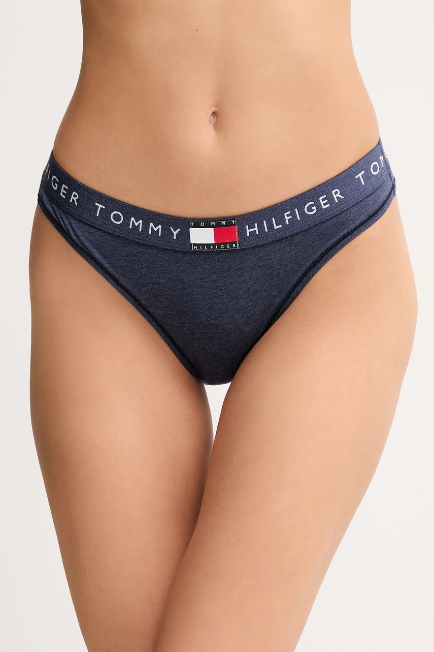 

Бикини Tommy Hilfiger в черно UW0UW06038, Тъмносин