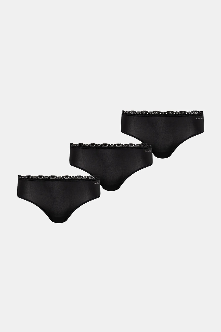 

Бикини Calvin Klein Underwear (3 чифта) в черно LV00QD5302, Черен