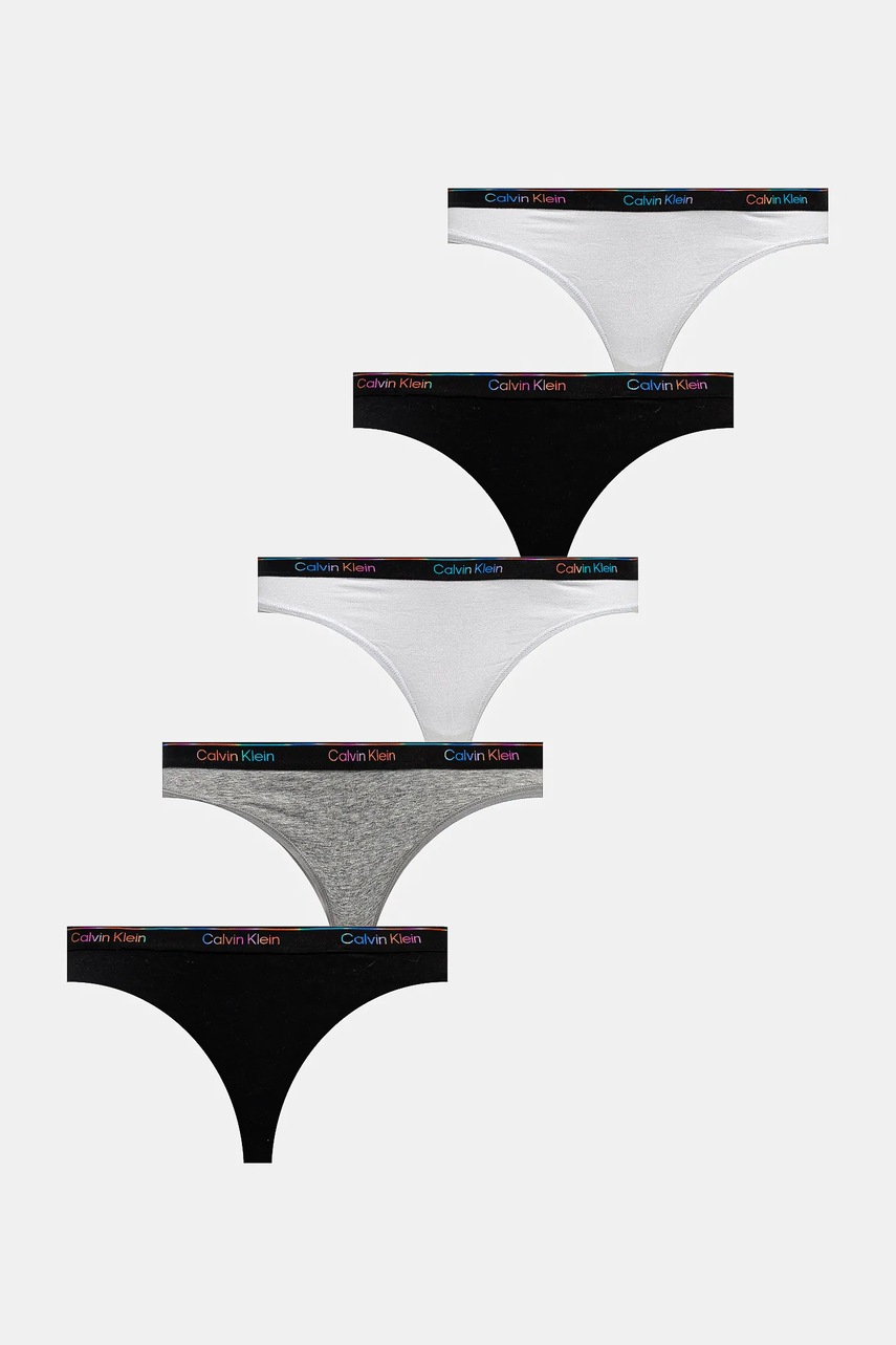 

Прашки Calvin Klein Underwear (5 броя) в черно LV00QD5322, Черен