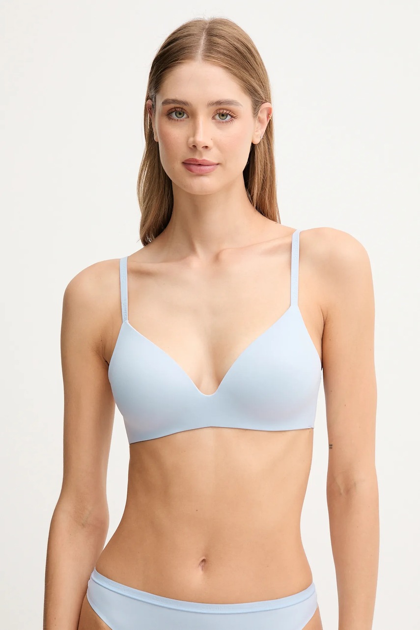 

Сутиен Calvin Klein Underwear в розово с изчистен дизайн LV00QF8013, Син