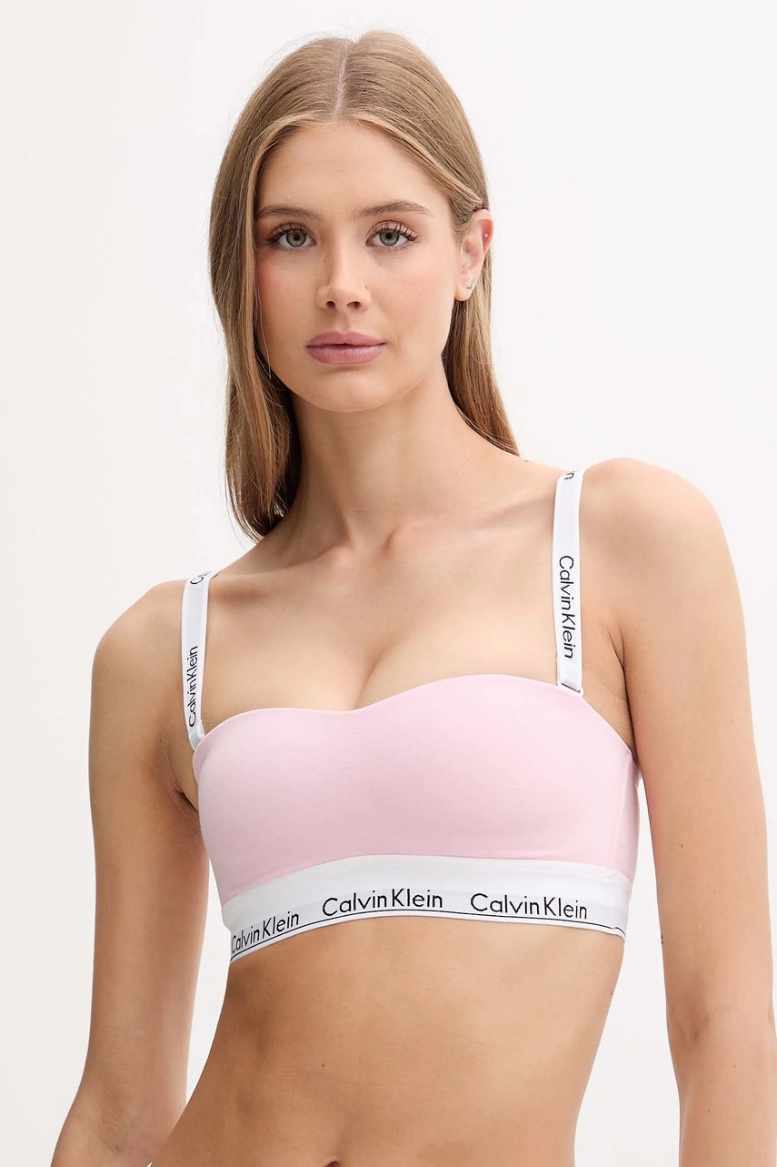 

Сутиен Calvin Klein Underwear в розово с изчистен дизайн 000QF7628E, Розов