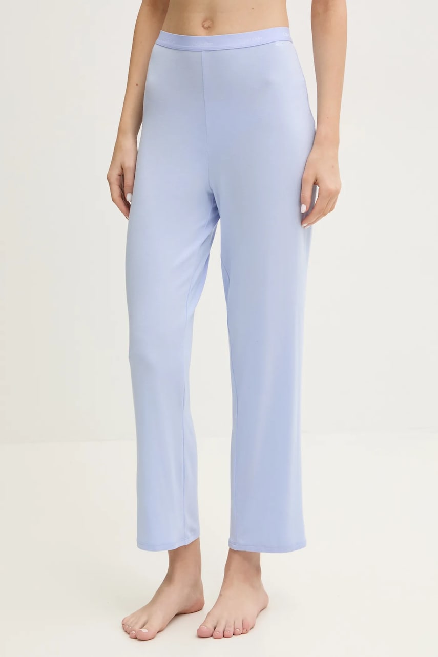 

Долнище на пижама Calvin Klein Underwear дамско в лилаво 000QS7285E, Син