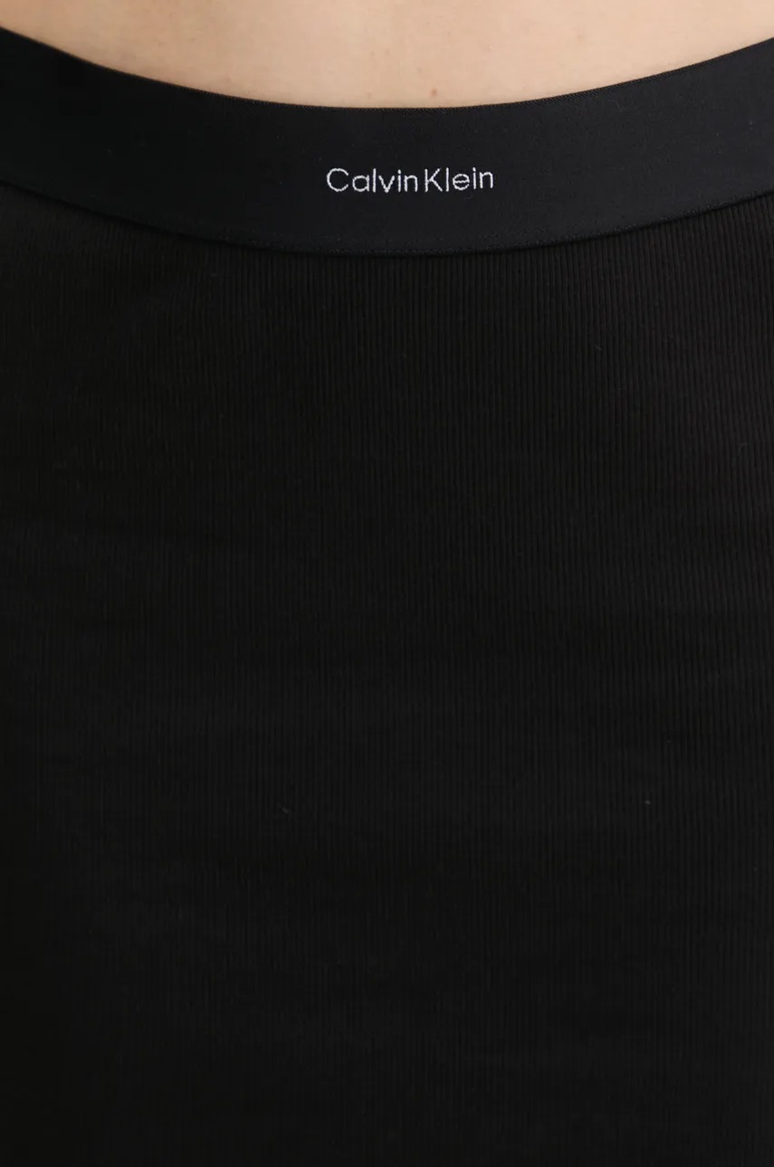 Спідниця лаунж Calvin Klein Underwear колір чорний midi олівець LV00QS7350 